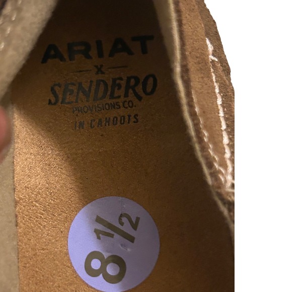 Ariat Sendero In Cahoots Womens Loafer Moccasin Shoes Brown Turquoise Size 8.5 - Picture 4 of 5